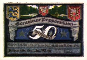 Német Birodalom/Weimari Köztársaság/Poppenbüttel 1921. 50Pf (10x) mind klf!, teljes sor T:I