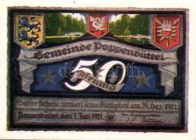 Német Birodalom/Weimari Köztársaság/Poppenbüttel 1921. 50Pf (10x) mind klf!, teljes sor T:I