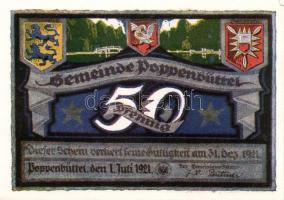 Német Birodalom/Weimari Köztársaság/Poppenbüttel 1921. 50Pf (10x) mind klf!, teljes sor T:I