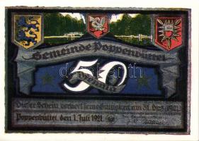 Német Birodalom/Weimari Köztársaság/Poppenbüttel 1921. 50Pf (10x) mind klf!, teljes sor T:I