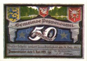 Német Birodalom/Weimari Köztársaság/Poppenbüttel 1921. 50Pf (10x) mind klf!, teljes sor T:I