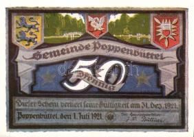 Német Birodalom/Weimari Köztársaság/Poppenbüttel 1921. 50Pf (10x) mind klf!, teljes sor T:I