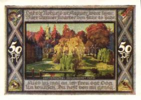 Német Birodalom/Weimari Köztársaság/Poppenbüttel 1921. 50Pf (10x) mind klf!, teljes sor T:I