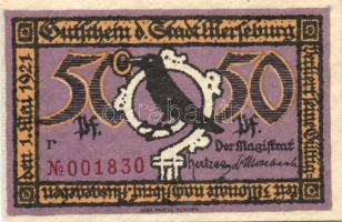 Német Birodalom/Weimari Köztársaság/Merseburg 1921. 5Pf, 10Pf, 20Pf, 25Pf, 50Pf (6x) teljes sor T:I ...