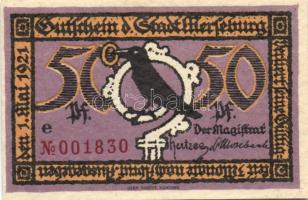 Német Birodalom/Weimari Köztársaság/Merseburg 1921. 5Pf, 10Pf, 20Pf, 25Pf, 50Pf (6x) teljes sor T:I ...