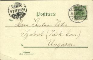 1899 Berlin, Königl. Schloss, Südseite mit Schlossbrunnen / castle, fountain, horse-drawn tram. W. H...