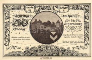 Német Birodalom/Weimari Köztársaság/Kahla Leuchtenburg 1921. 50Pf (6x klf), 75Pf (6x klf), teljes so...