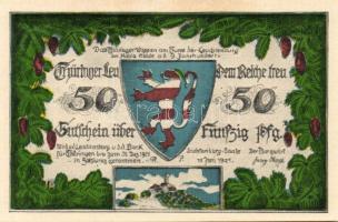 Német Birodalom/Weimari Köztársaság/Kahla Leuchtenburg 1921. 50Pf (6x klf), 75Pf (6x klf), teljes so...