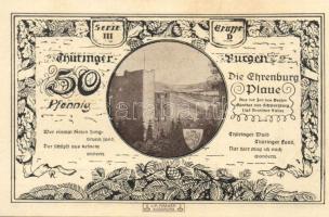 Német Birodalom/Weimari Köztársaság/Kahla Leuchtenburg 1921. 50Pf (6x klf), 75Pf (6x klf), teljes so...