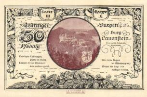 Német Birodalom/Weimari Köztársaság/Kahla Leuchtenburg 1921. 50Pf (6x klf), 75Pf (6x klf), teljes so...