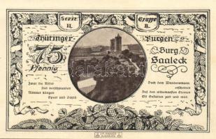 Német Birodalom/Weimari Köztársaság/Kahla Leuchtenburg 1921. 50Pf (6x klf), 75Pf (6x klf), teljes so...