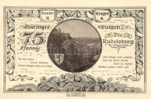 Német Birodalom/Weimari Köztársaság/Kahla Leuchtenburg 1921. 50Pf (6x klf), 75Pf (6x klf), teljes so...