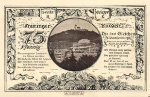 Német Birodalom/Weimari Köztársaság/Kahla Leuchtenburg 1921. 50Pf (6x klf), 75Pf (6x klf), teljes so...