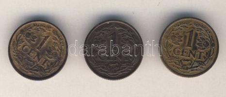 Suriname/II.V.H./Holland adminisztráció 1957-60. 1c (3x) mind klf évszám! T:2