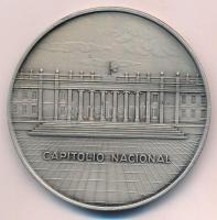 Kolumbia DN Capitolio Nacional ezüstözött fém emlékérem (70mm) T:2 pereme kopott Colombia ND Capitolio Nacional silver plated metal commemorative medal (70mm) C:XF edge worn