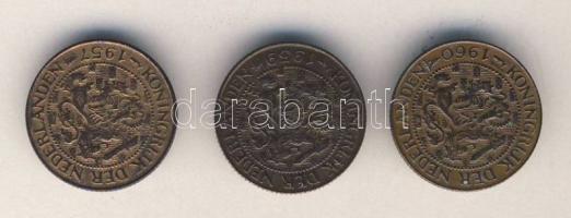 Suriname/II.V.H./Holland adminisztráció 1957-60. 1c (3x) mind klf évszám! T:2