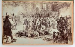 Melka Vince (1834-1911) festőművész a Görgényi-havasokban tartott udvari vadászatokról készült festm...