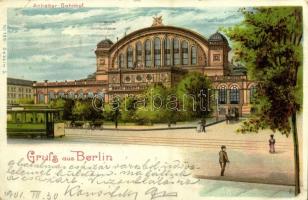 1901 Berlin, Anhalter-Bahnhof / railway station, tram. No. 106. Art Nouveau, litho (EK)