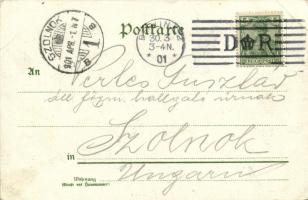 1901 Berlin, Anhalter-Bahnhof / railway station, tram. No. 106. Art Nouveau, litho (EK)