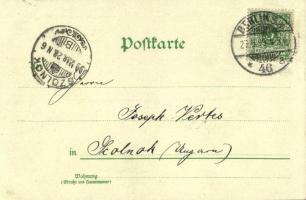 1899 Berlin, Franz. Dom, Schiller Denkmal, Königl. Schauspielhaus / cathedral, monument, theatre. Ku...