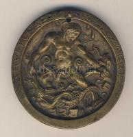 cca. 1916. "Kéve-A kultúráért és a hazáért" extrém nagyalakú Br plakett Szign:Zutt T:2 felül átlyukasztva! R!