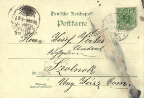 1898 Berlin, Brandenburger Thor / gate. W. Hagelberg Art Nouveau, litho (fl)