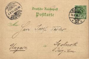 1898 Berlin, Rathaus, Das Lutherdenkmal. Verlag G. Hendelsohn / town hall, Luther monument. Art Nouv...