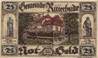 Német Birodalom/Weimari Köztársaság/Ritterhude 1921. 25Pf, 50Pf, 75Pf, 3klf db, teljes sor! T:I