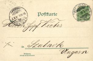 1898 Berlin, Hallesches Thor, Belle Alliance Platz, Kirche z. heil. Kreuz. / street view, tram, chur...