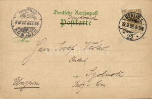 1898 Berlin, Museum, Friedr. Wilhelm III, Wasserturtz im Victoria Park. Verlag G. Hendelsohn Art Nou...