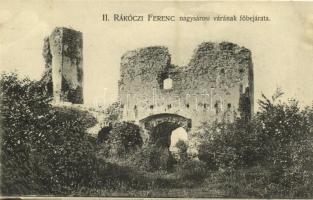 Nagysáros, Velky Saris; II. Rákóczi Ferenc várának főbejárata. Holénia Béla kiadása, Divald / main entry of the castle (Rb)