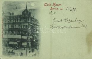 1898 Berlin, Café Bauer, Hotel. Verlag Ferd. Ashelm (fl)