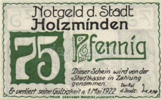 Német Birodalom/Weimari Köztársaság/Holzminden 1922. 25Pf, 50Pf,  75Pf, 3klf db, teljes sor! T:I
