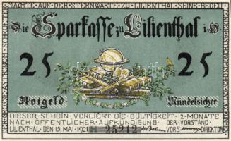 Német Birodalom/Weimari Köztársaság/Lilienthal 1921. 25Pf, 50Pf,  75Pf, 3klf db, teljes sor! T:I