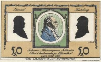 Német Birodalom/Weimari Köztársaság/Lilienthal 1921. 25Pf, 50Pf,  75Pf, 3klf db, teljes sor! T:I