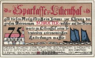 Német Birodalom/Weimari Köztársaság/Lilienthal 1921. 25Pf, 50Pf,  75Pf, 3klf db, teljes sor! T:I