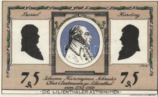 Német Birodalom/Weimari Köztársaság/Lilienthal 1921. 25Pf, 50Pf,  75Pf, 3klf db, teljes sor! T:I