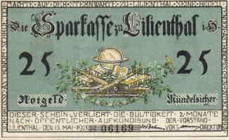 Német Birodalom/Weimari Köztársaság/Lilienthal 1921. 25Pf, 50Pf,  75Pf, 3klf db, teljes sor! T:I