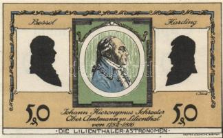 Német Birodalom/Weimari Köztársaság/Lilienthal 1921. 25Pf, 50Pf,  75Pf, 3klf db, teljes sor! T:I