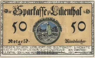 Német Birodalom/Weimari Köztársaság/Lilienthal 1921. 25Pf, 50Pf,  75Pf, 3klf db, teljes sor! T:I