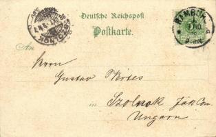 1898 Hamburg, Justiz-Gebäude, Kaiser Karl Brunnen / Justice Palace, fountain. Verlag v. Röpke & ...