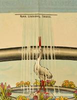 cca 1900 Tata-Tóváros Vargyas I. építkezési anyag kereskedő és cementárú készítő nagy méretű, szeces...