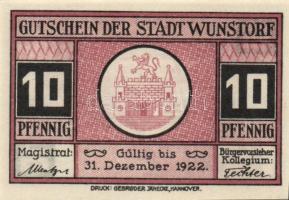 Német Birodalom/Weimari Köztársaság/Wurzbach 1922. 5Pf, 10Pf, 25Pf, 50Pf, 75Pf, 5 klf db, teljes sor...