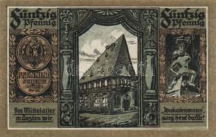 Német Birodalom/Weimari Köztársaság/Goslar 1920. 10Pf, 25Pf, 50Pf, 3 klf db, teljes sor! T:I