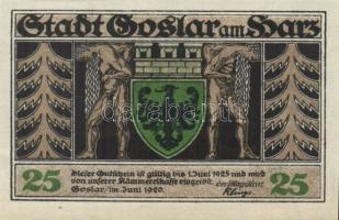 Német Birodalom/Weimari Köztársaság/Goslar 1920. 10Pf, 25Pf, 50Pf, 3 klf db, teljes sor! T:I