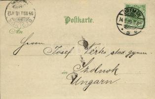 1899 Bremen, Parkhaus. Kunst-Verlagsanstalt Röpke & Woortman No. 793. Transparentpostk. "Me...