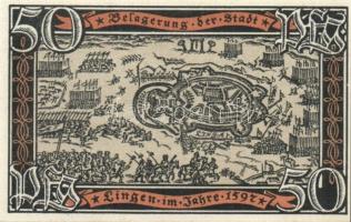 Német Birodalom/Weimari Köztársaság/Lingen DN(1921) 10Pf, 25Pf, 50Pf, 3 klf db, teljes sor! T:I