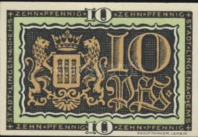 Német Birodalom/Weimari Köztársaság/Lingen DN(1921) 10Pf, 25Pf, 50Pf, 3 klf db, teljes sor! T:I