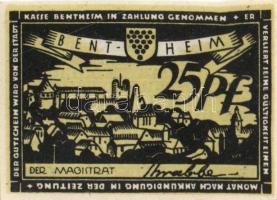 Német Birodalom/Weimari Köztársaság/Bentheim 1921. 10Pf, 25Pf, 50Pf, 1M, 4 klf db, teljes sor! T:I