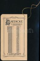 1906 Gaedick bankház kinyitható kártyanaptár címerrel. Litográfia